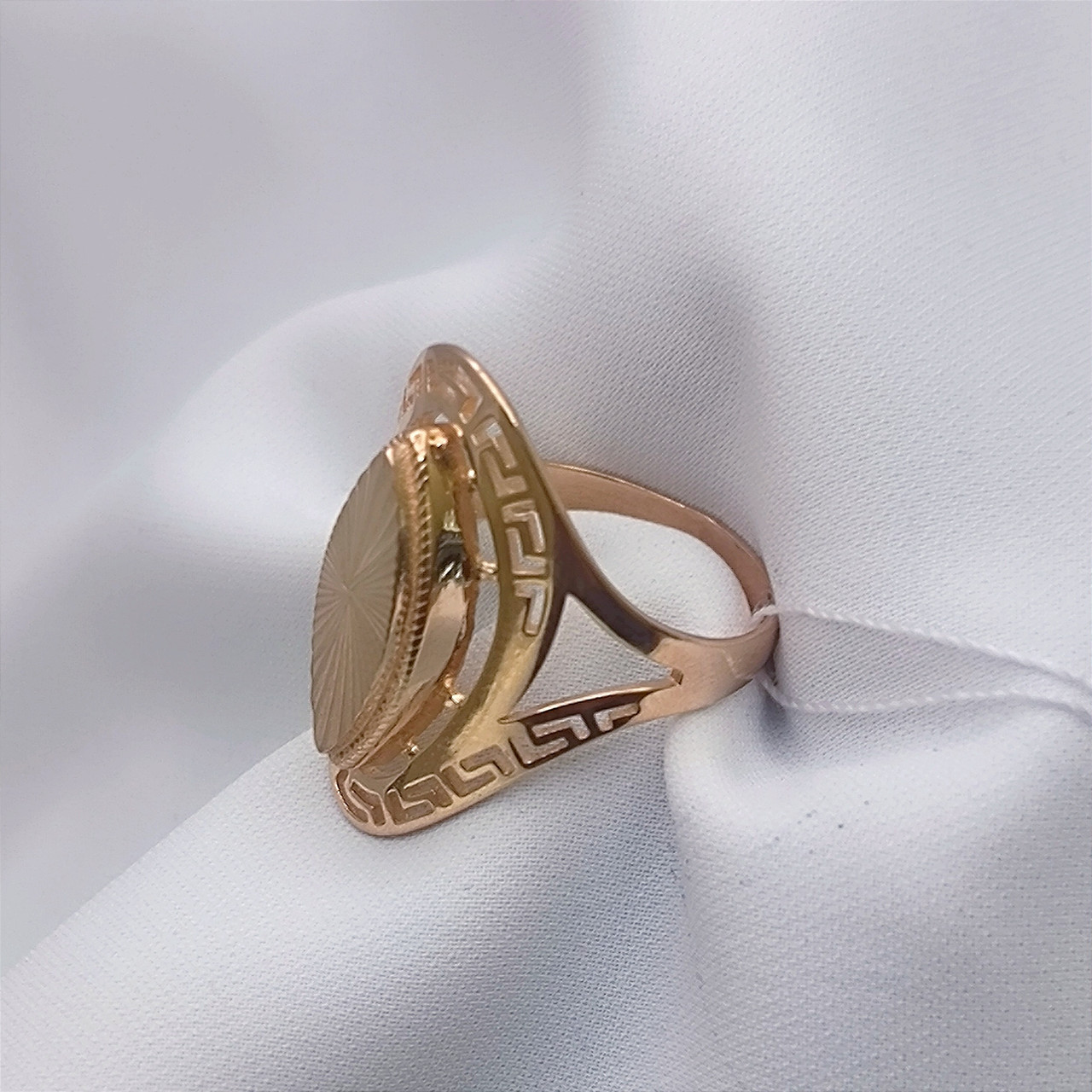 Золоте кільце з алмазною гранню 585 проби Ukr-gold.com - Зображення 4