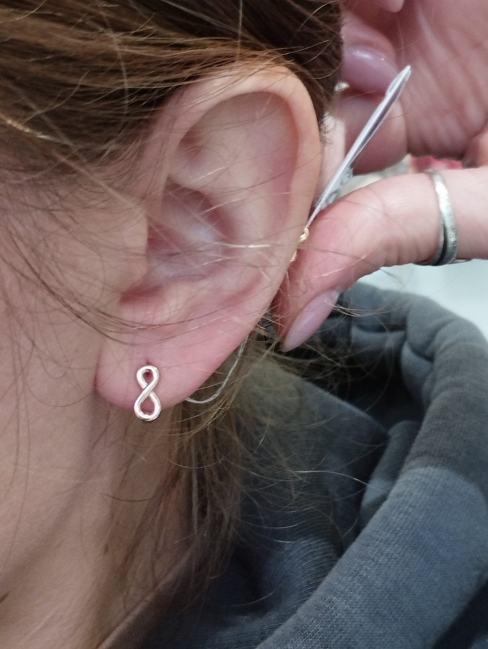 Золоті сережки нескінченність Ukr-Gold - Зображення 3