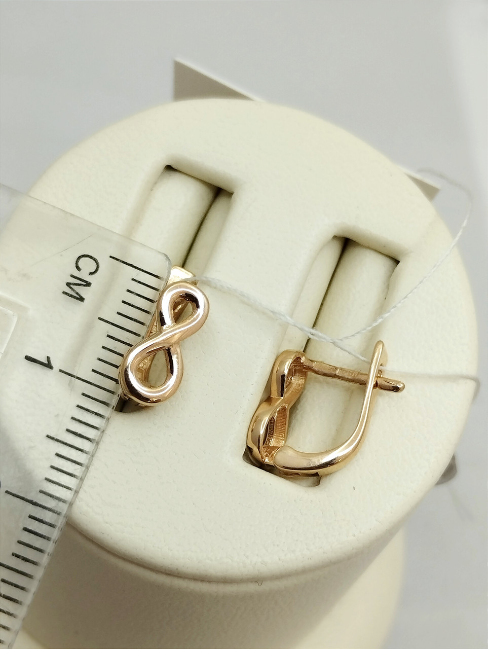 Золоті сережки нескінченність Ukr-Gold - Зображення 2