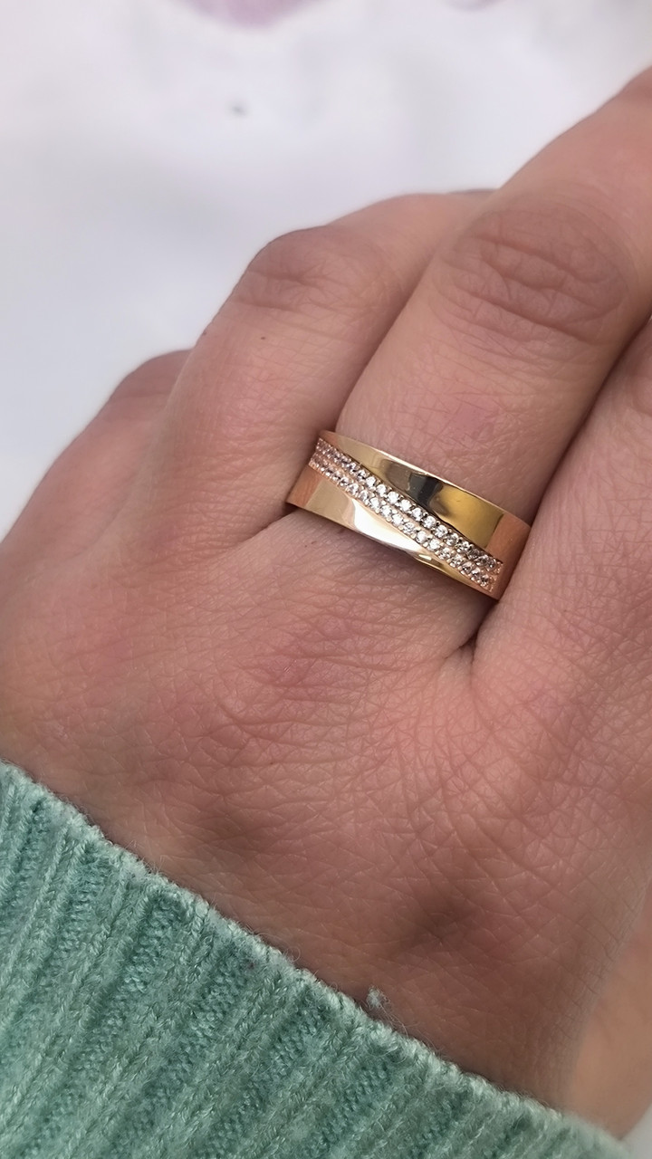 Жіноче золоте кільце 585 проби Ukr-gold.com - Зображення 5