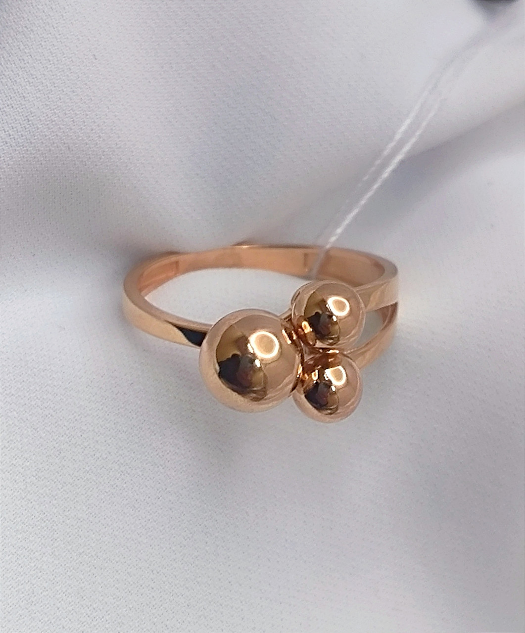 Золоте кільце з кульками 585 проби Ukr-gold.com - Зображення 3