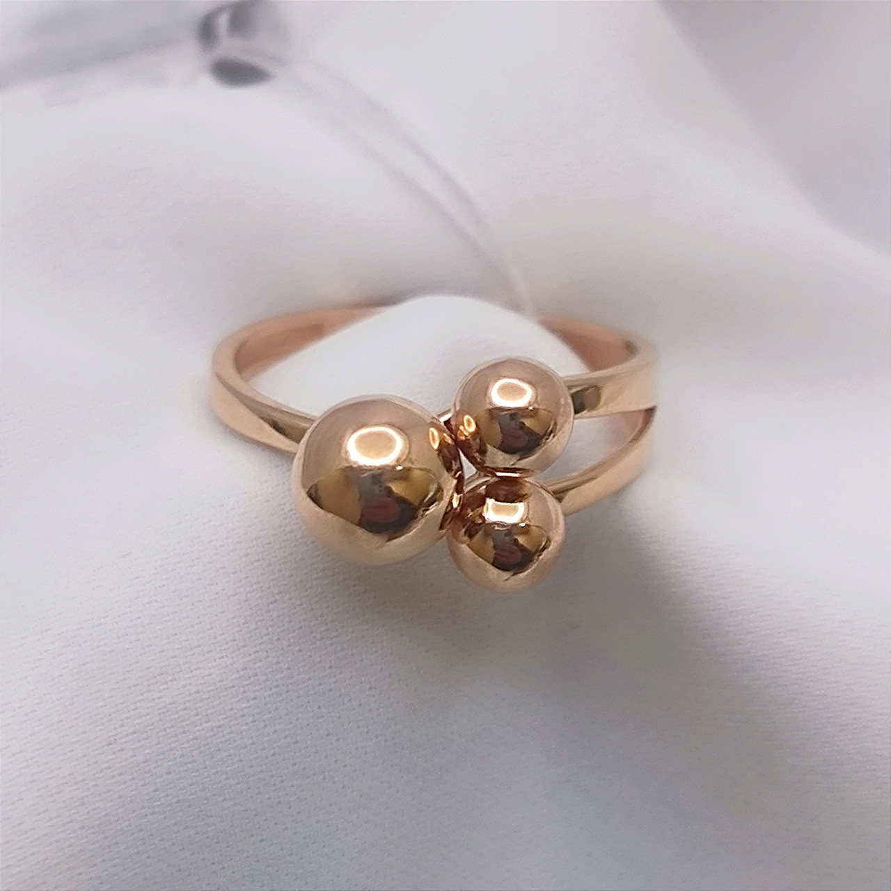 Золоте кільце з кульками 585 проби Ukr-gold.com