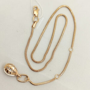 Золотий браслет на ногу Снейк ukr-Gold