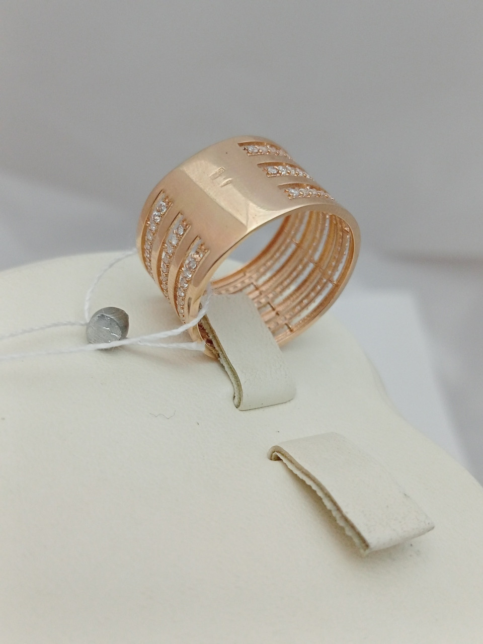 Золоте кільце широке 10 мм арт. 812497 від компанії Ukr-Gold - Зображення 4