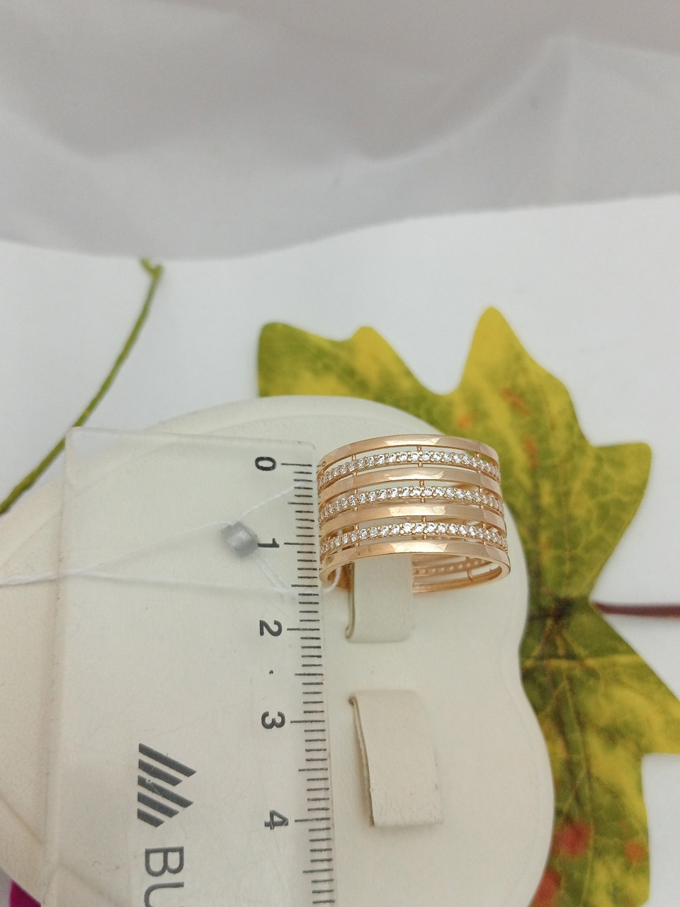 Золоте кільце широке 10 мм арт. 812497 від компанії Ukr-Gold - Зображення 3