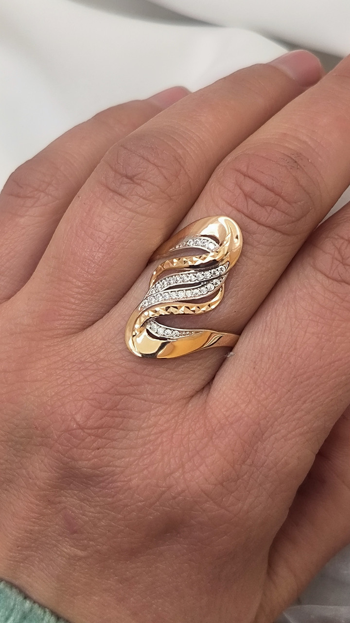 Золоте кільце 585 проби Ukr-gold.com - Зображення 2