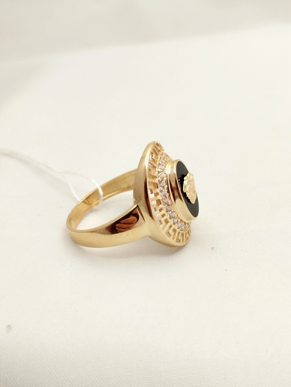 Золоте кільце з цирконієм та емаллю Ukr-Gold - Зображення 3