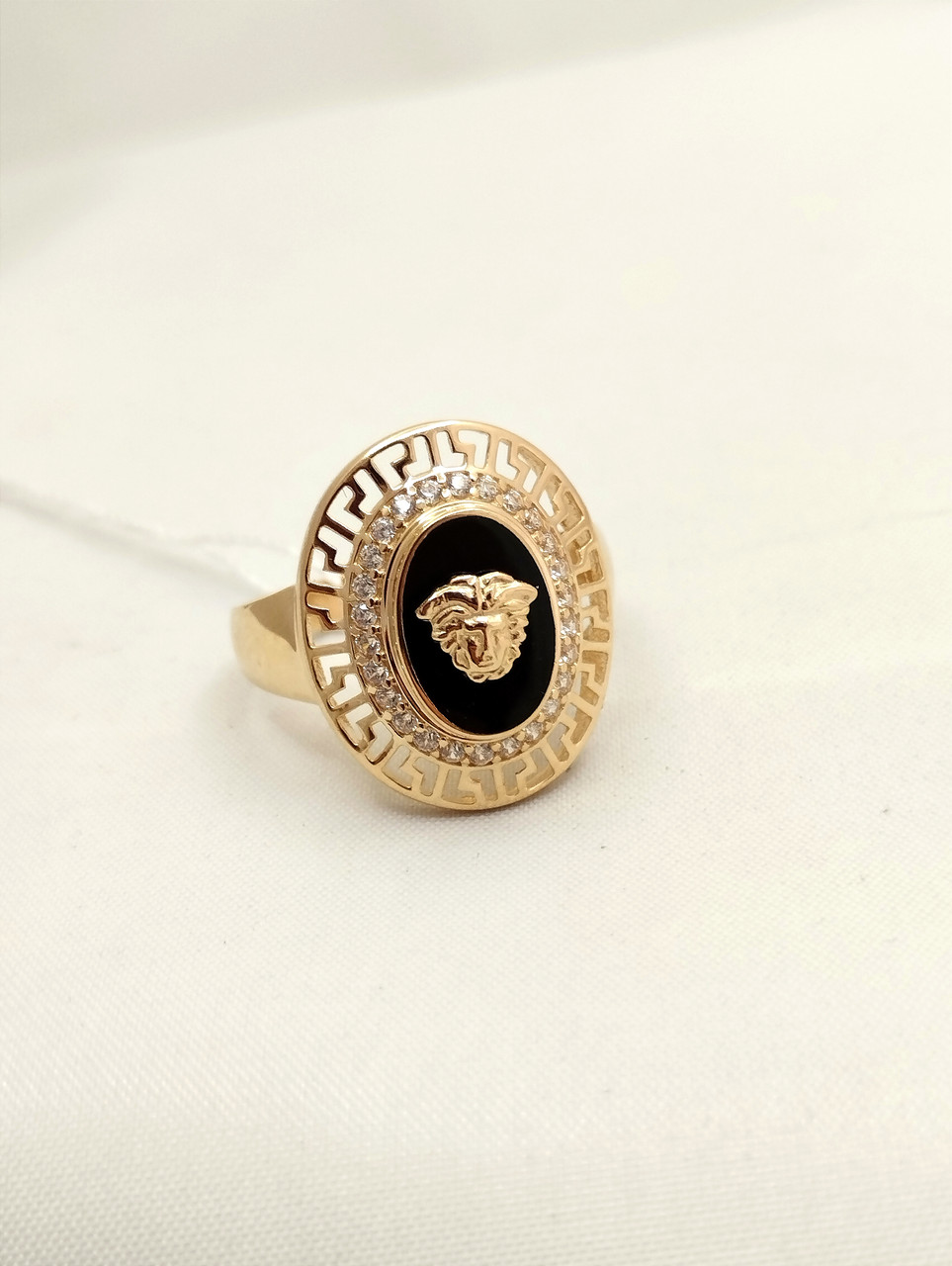 Золоте кільце з цирконієм та емаллю Ukr-Gold - Зображення 2