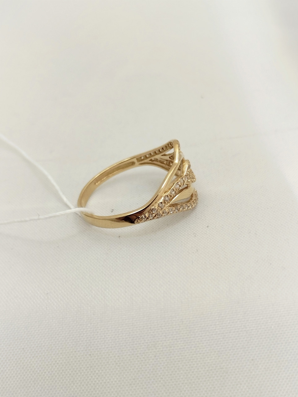 Золоте кільце з камінням арт. к972 від кампанії Ukr-gold. - Зображення 3