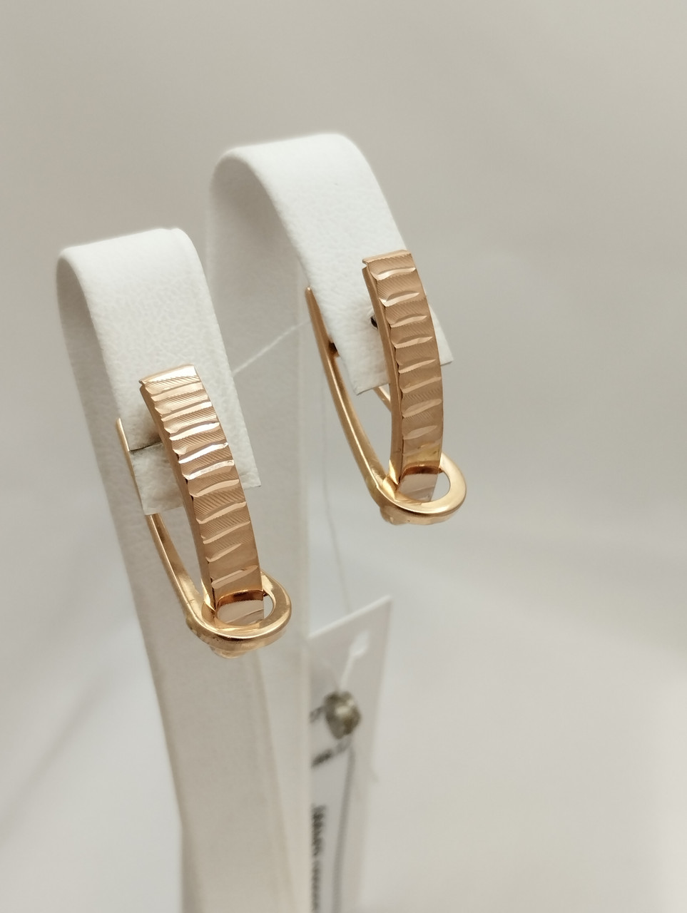 Золоті сережки без вставок Ukr-Gold - Зображення 3