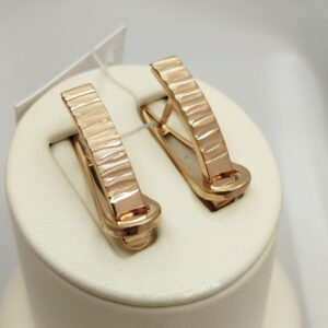 Золоті сережки без вставок Ukr-Gold