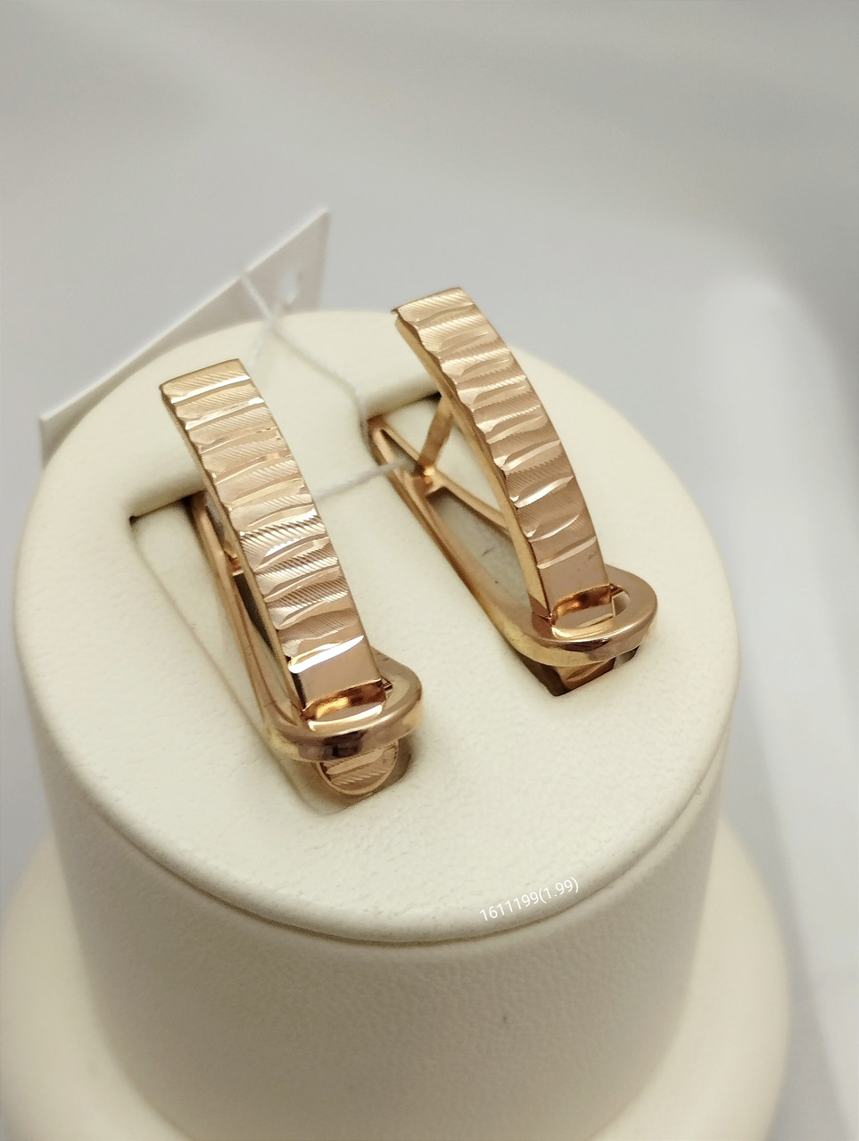 Золоті сережки без вставок Ukr-Gold