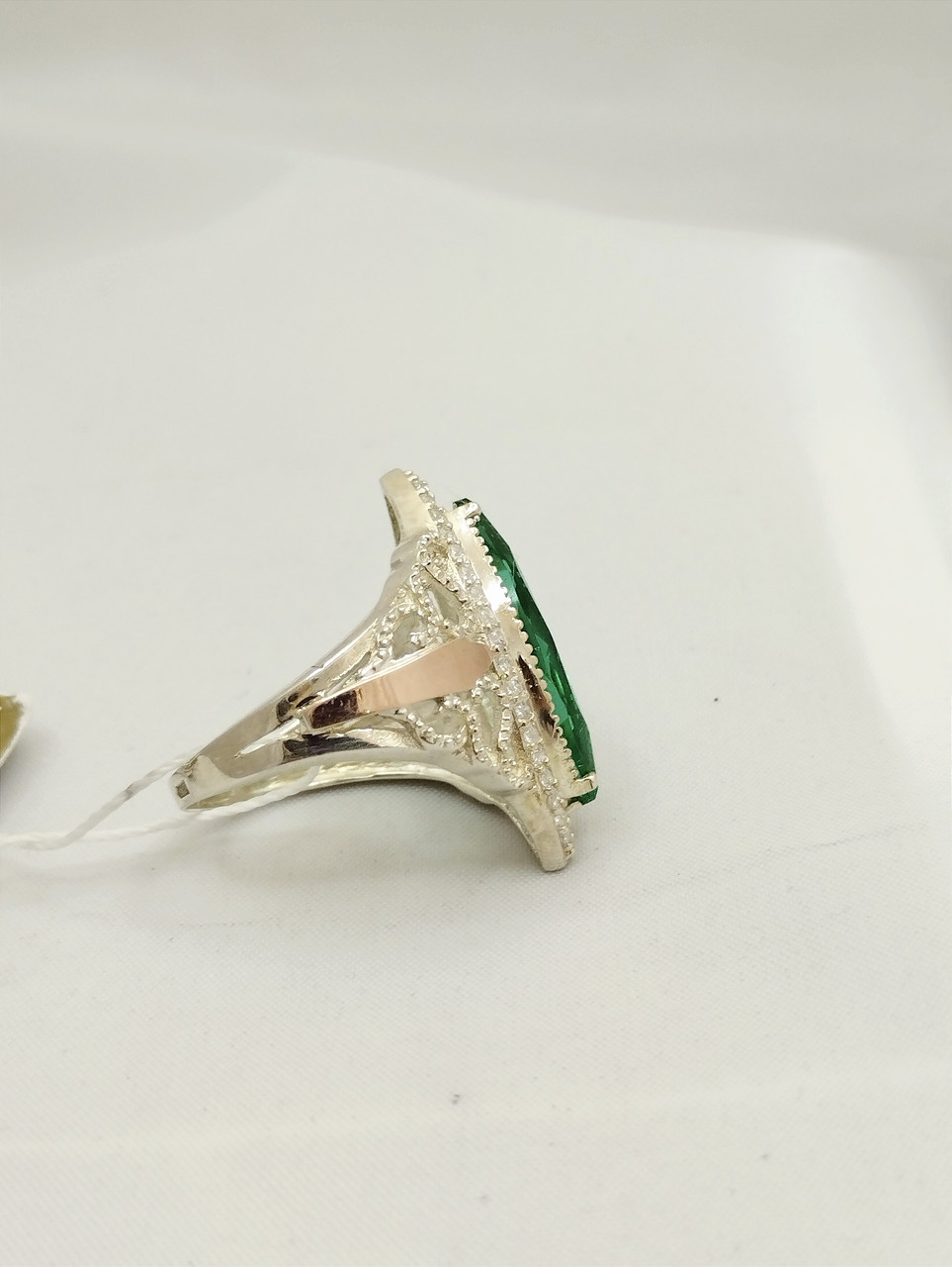 Срібне кільце 375 проби із золотими пластинами 585 проби Ukr-Gold - Зображення 2