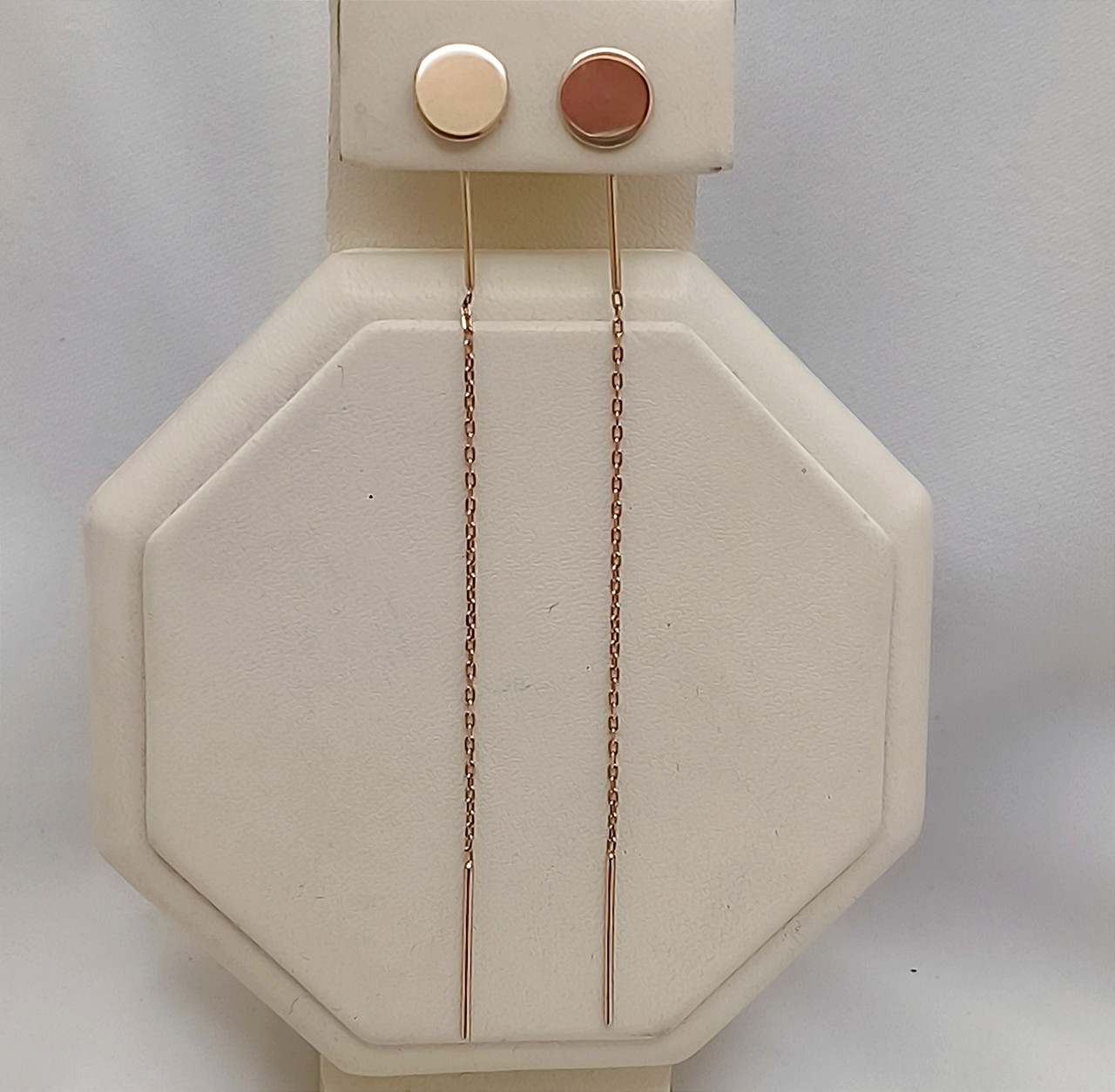 Золоті сережки протяжки золоті сережки висячі довгі золоті сережки 01920