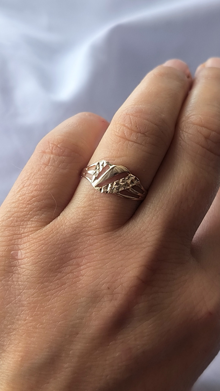 Жіноче золоте кільце 585 проби Ukr-gold.com - Зображення 2