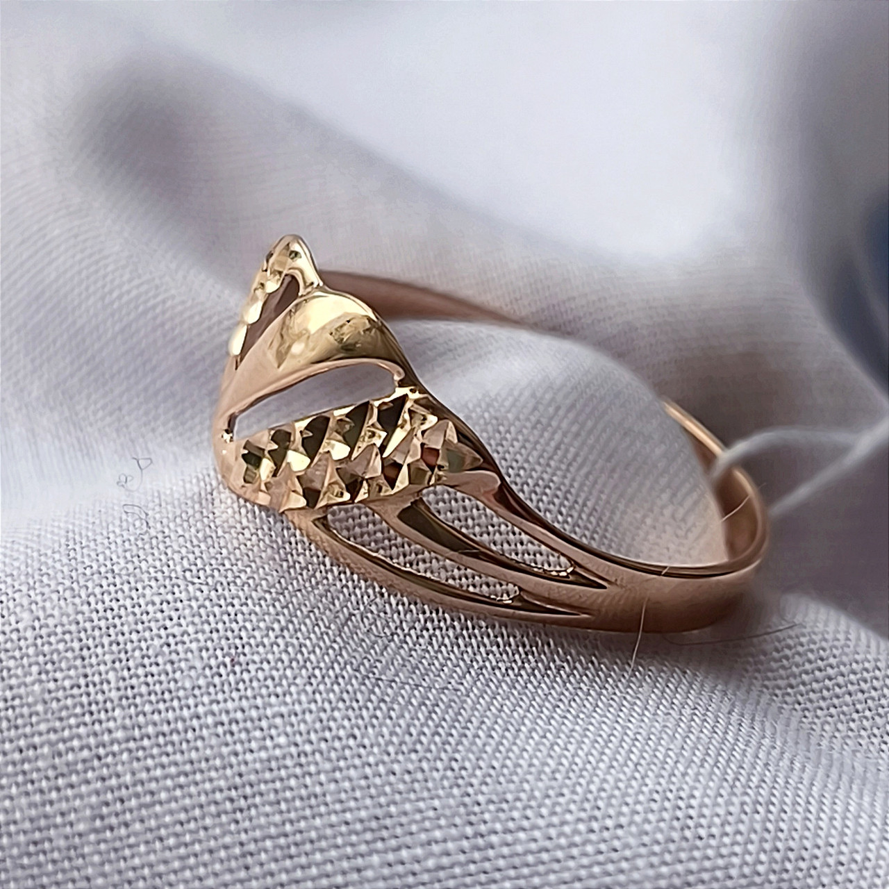 Жіноче золоте кільце 585 проби Ukr-gold.com - Зображення 3