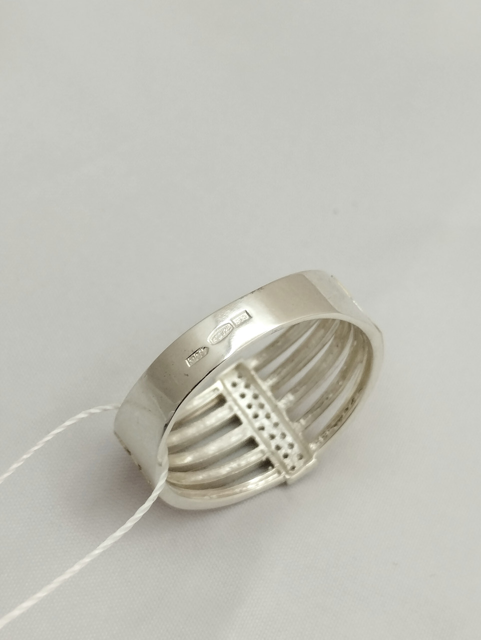 Срібне кільце 925 проби із золотими пластинами 375 проби - Зображення 5