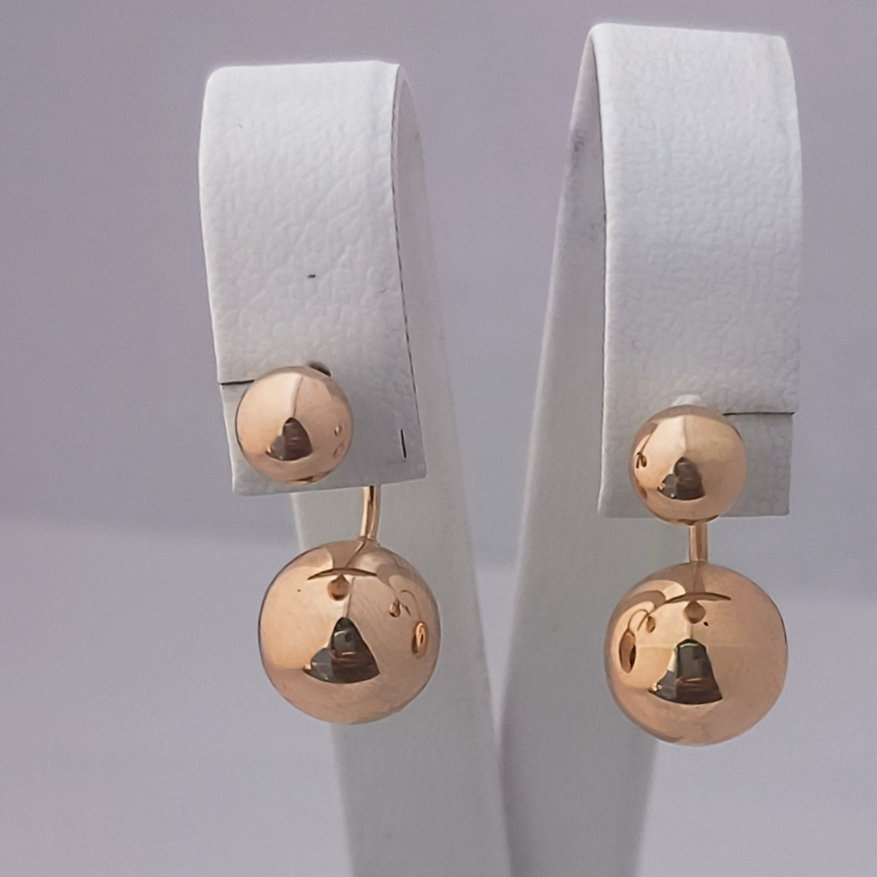 Золоті сережки матрьошки 585 проби - Зображення 3