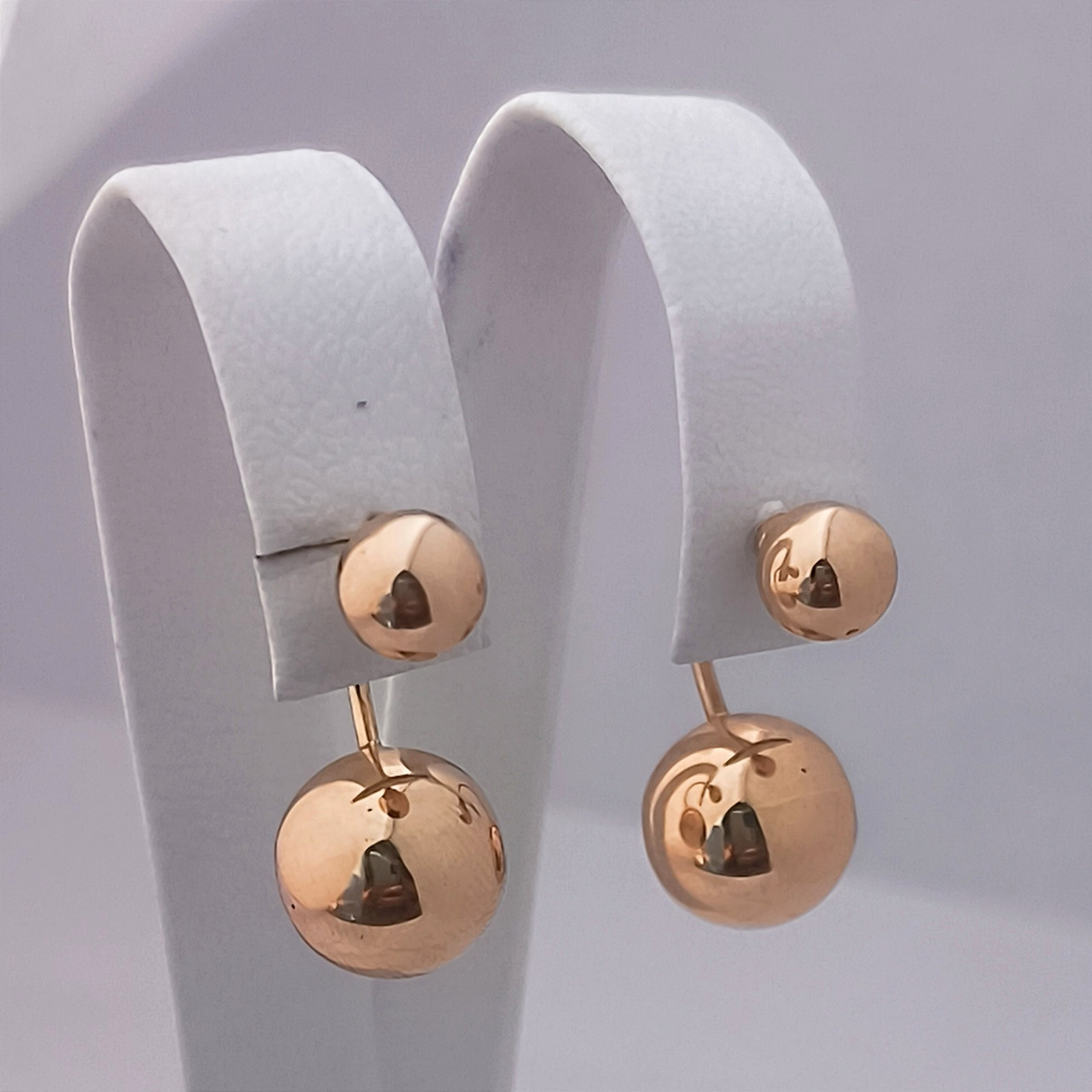 Золоті сережки матрьошки 585 проби