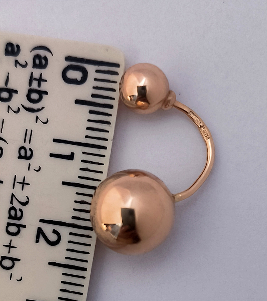 Золоті сережки матрьошки 585 проби - Зображення 2