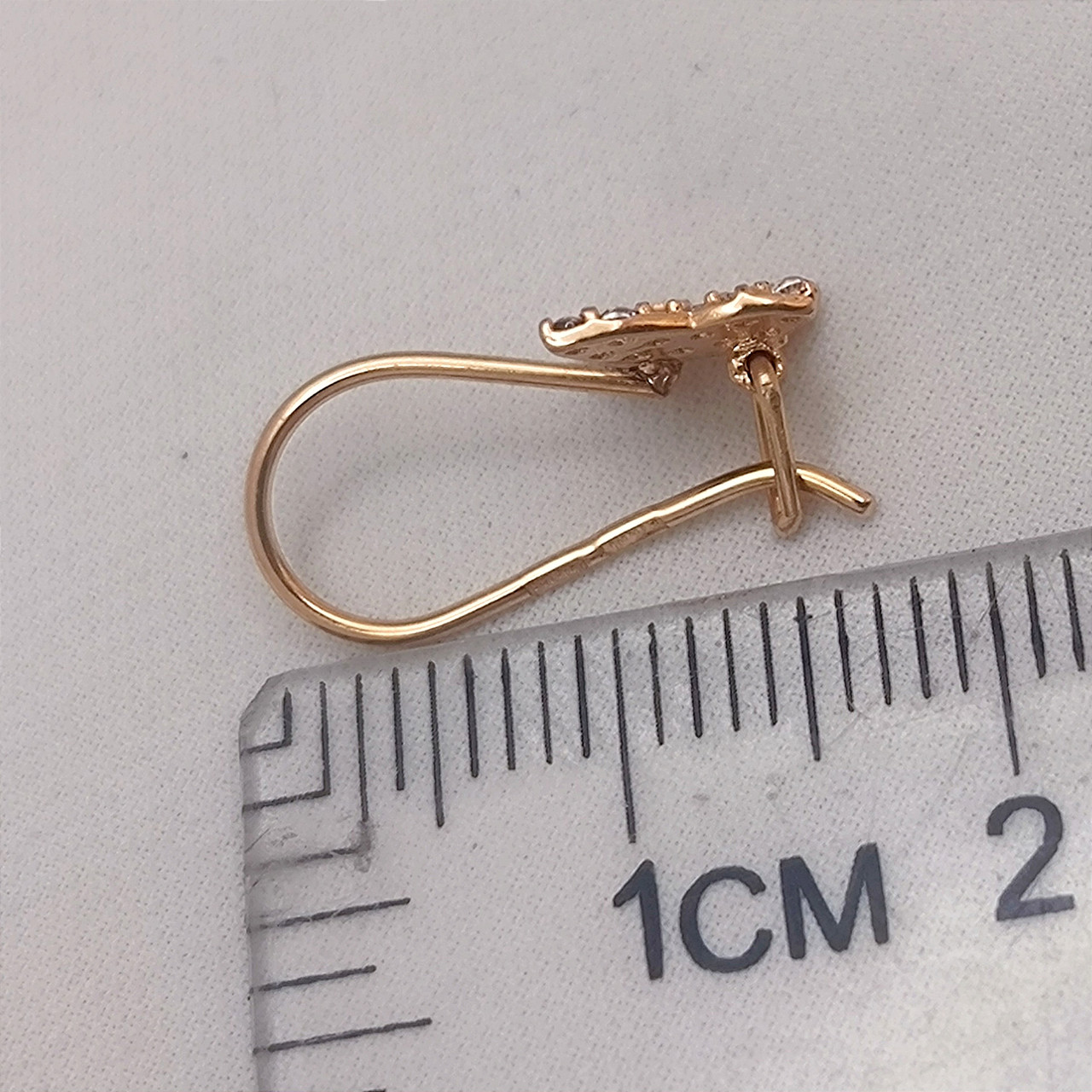 Золоті сережки метелики з червоного золота, золотые серьги бабочки - Зображення 5