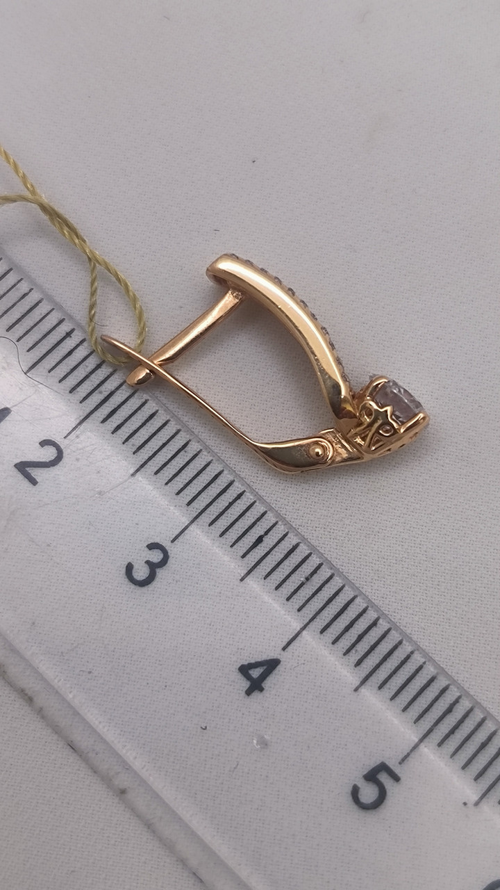 Золоті сережки 585 проби Ukr-gold.com - Зображення 3