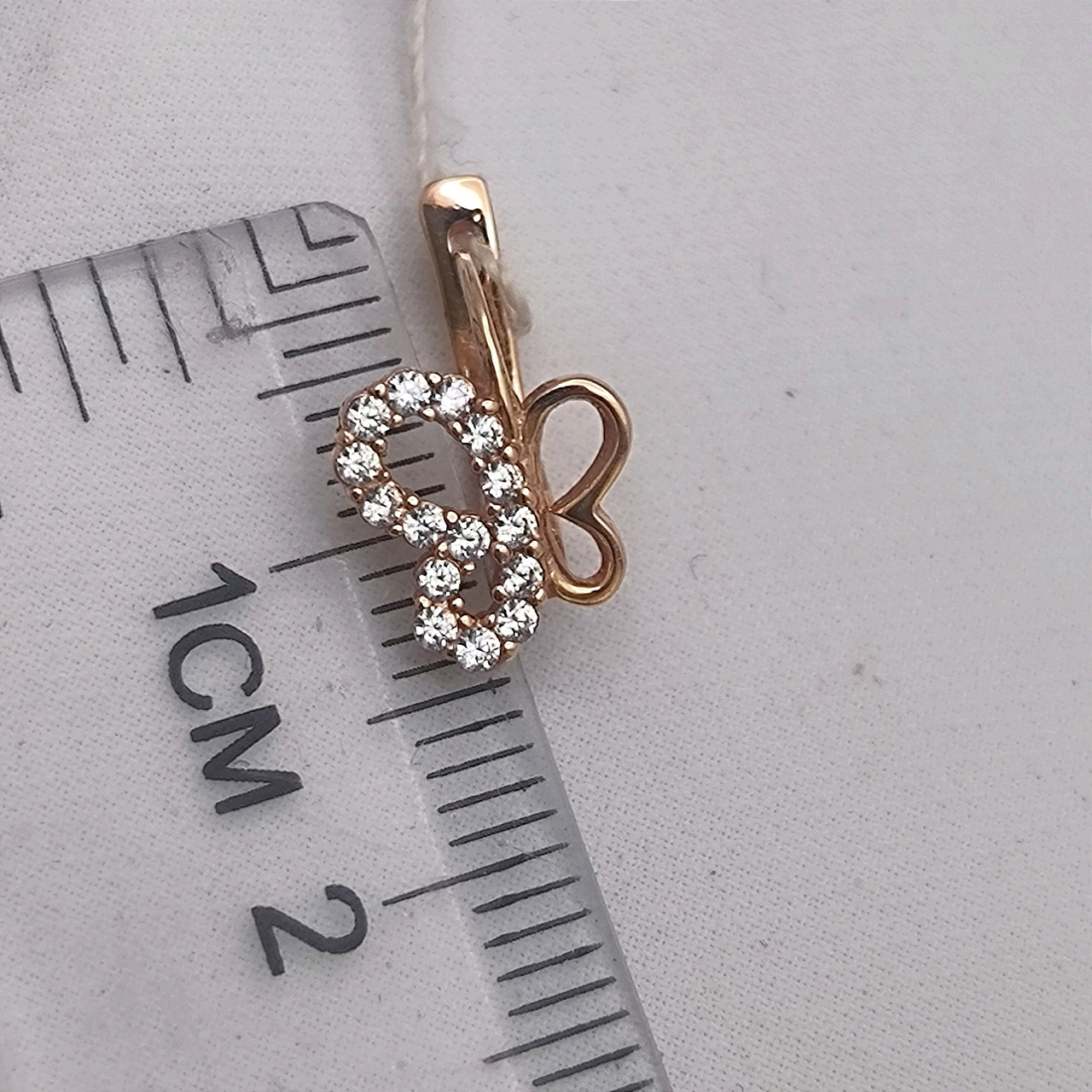 Золоті сережки метелики з цирконієм сережки метелики 5158430 - Зображення 5