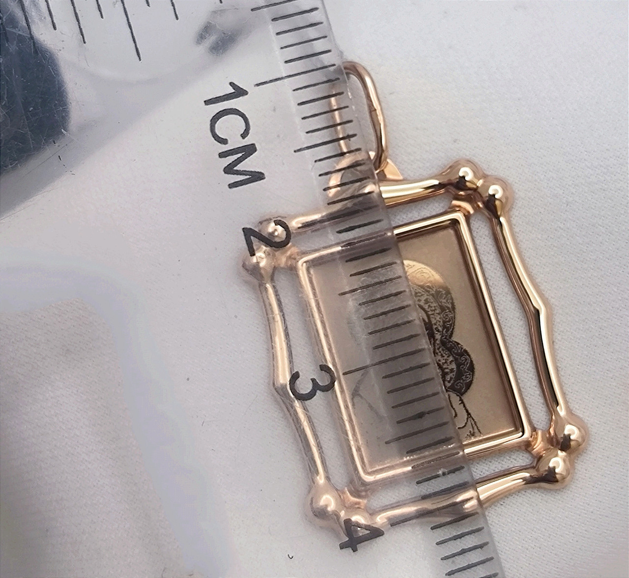 Золота ікона з лазерним гравіюванням в червоному золоті 585 проби - Зображення 5