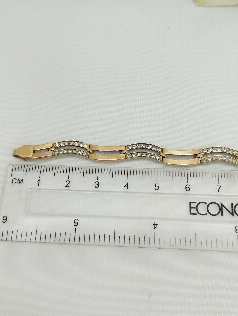 Золотий браслет 585 проби з цирконієм - Зображення 3