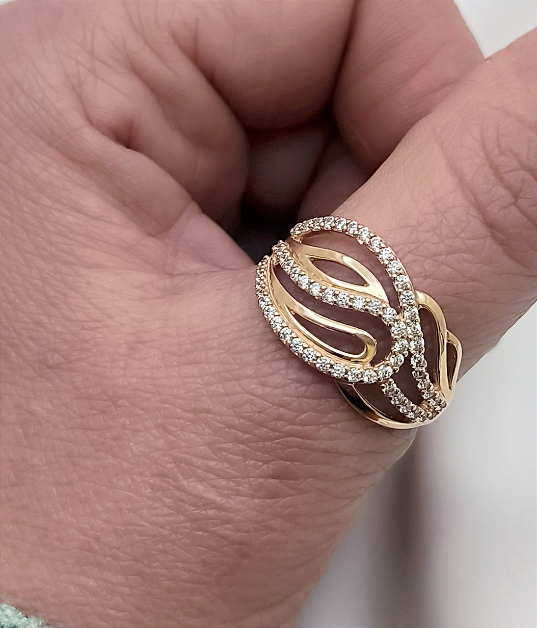 Золоте кільце 585 проби Ukr-gold.com - Зображення 3