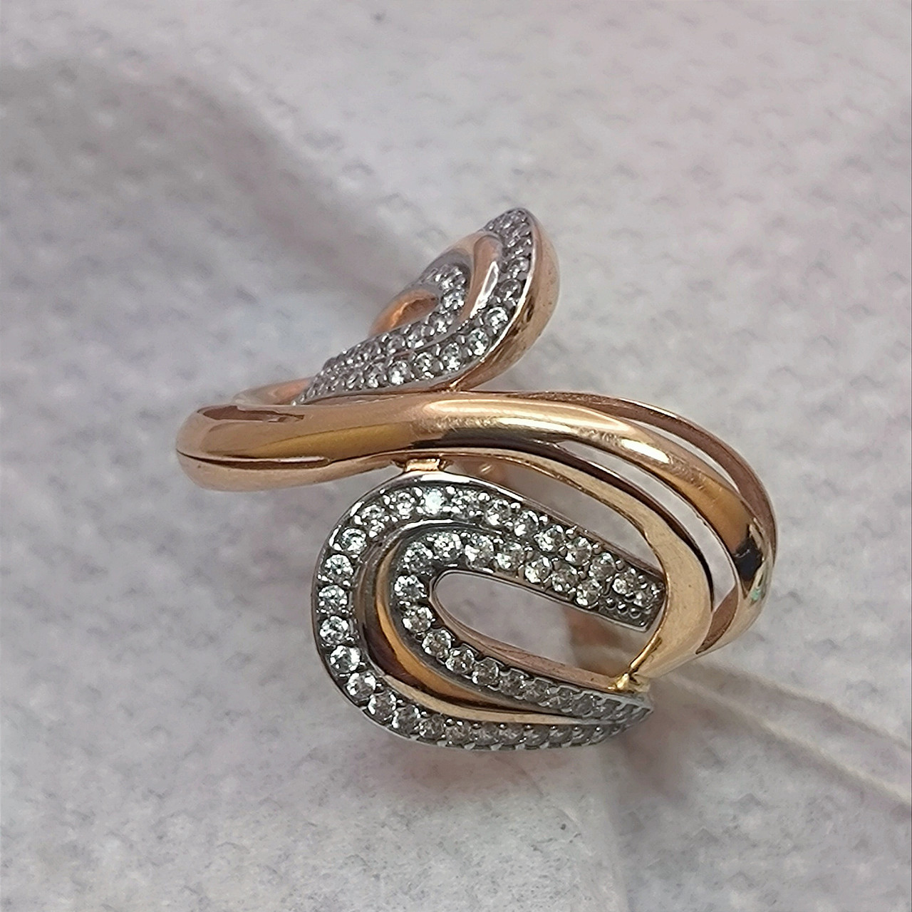 Золота жіноча каблучка 585 проби - Зображення 4