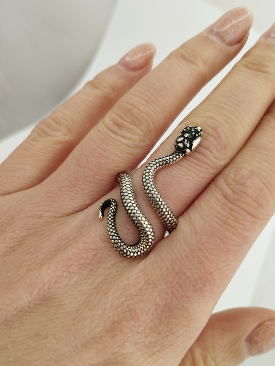 Срібне кільце змія Ukr-gold - Зображення 2