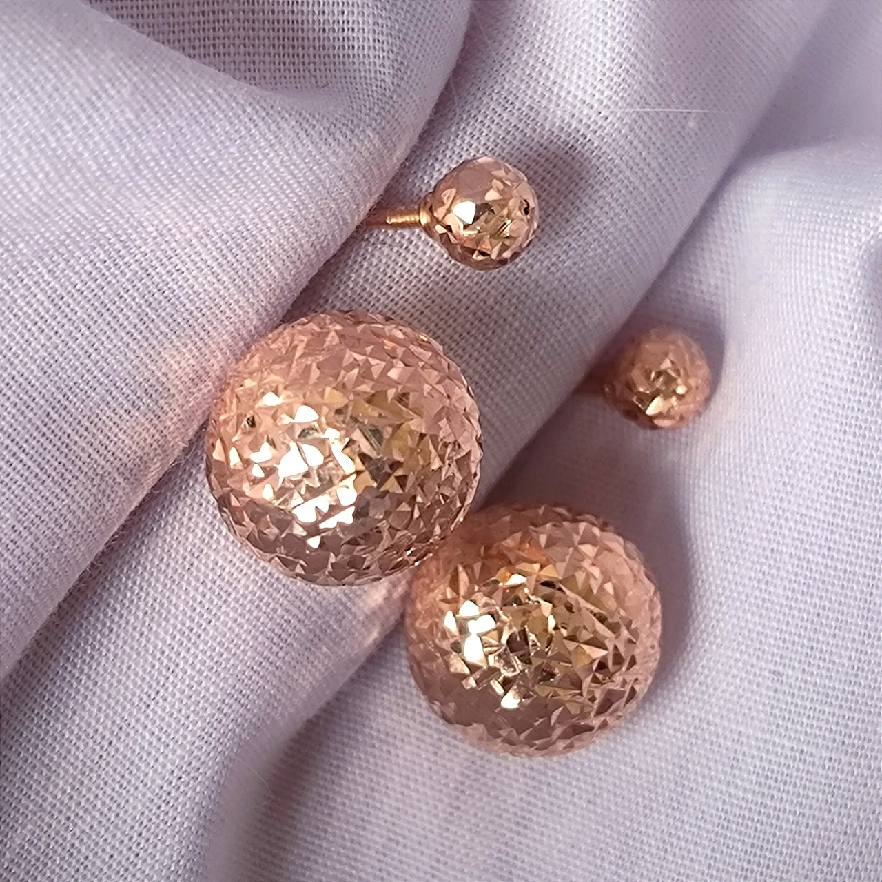 Золоті сережки кулі золоті сережки матриці - Зображення 4