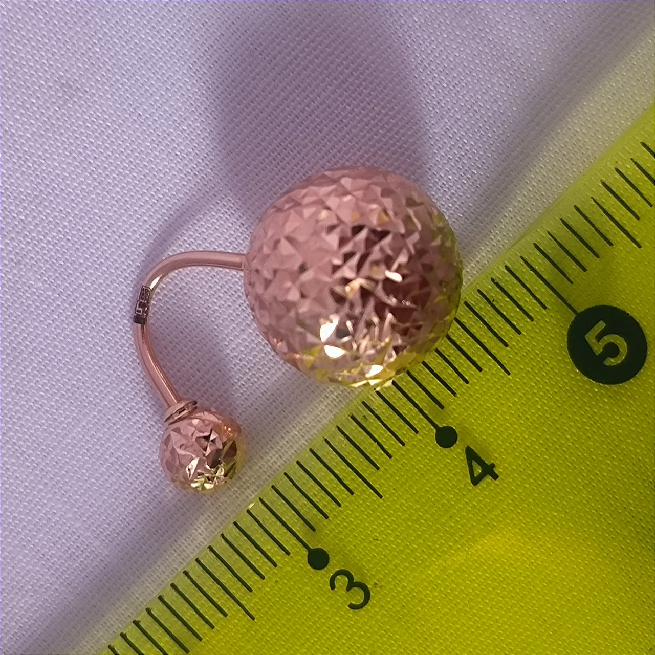 Золоті сережки кулі золоті сережки матриці - Зображення 5