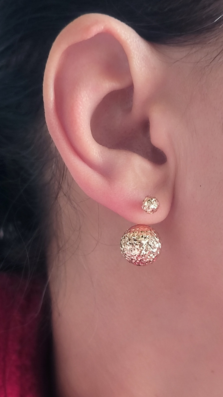 Золоті сережки кулі золоті сережки матриці - Зображення 6