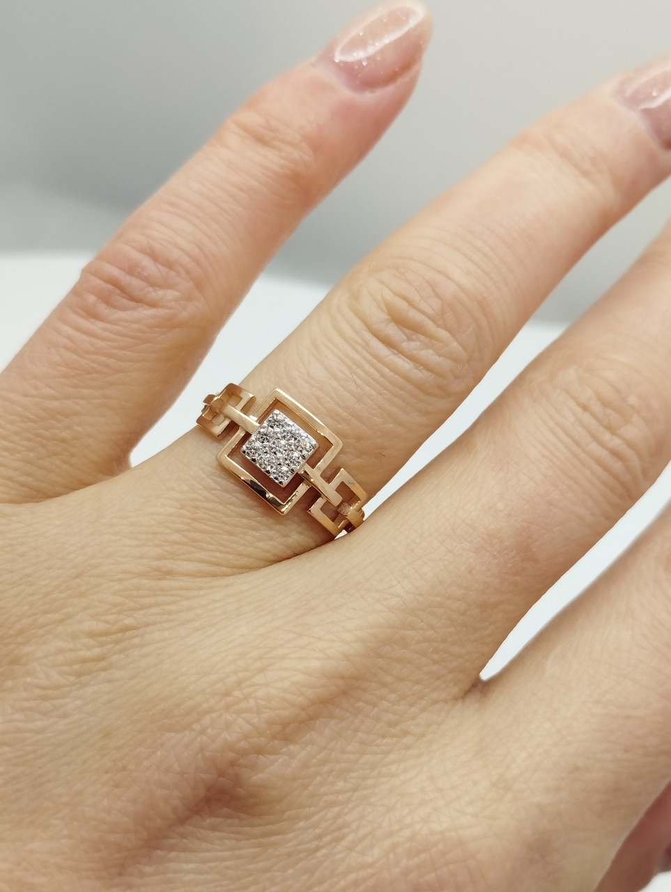 Золоте кільце з цирконієм Ukr-gold - Зображення 3