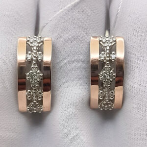 5450780433_sribni-serezhki-925.jpg Срібні сережки 925 проби з напаяною пластиною золота 375 проби з вставкою цирконію