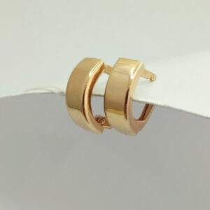 Золоті сережки без вставок Ukr-gold