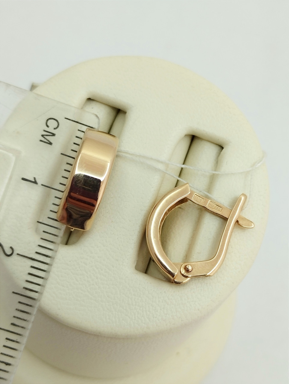 Золоті сережки без вставок Ukr-gold - Зображення 2