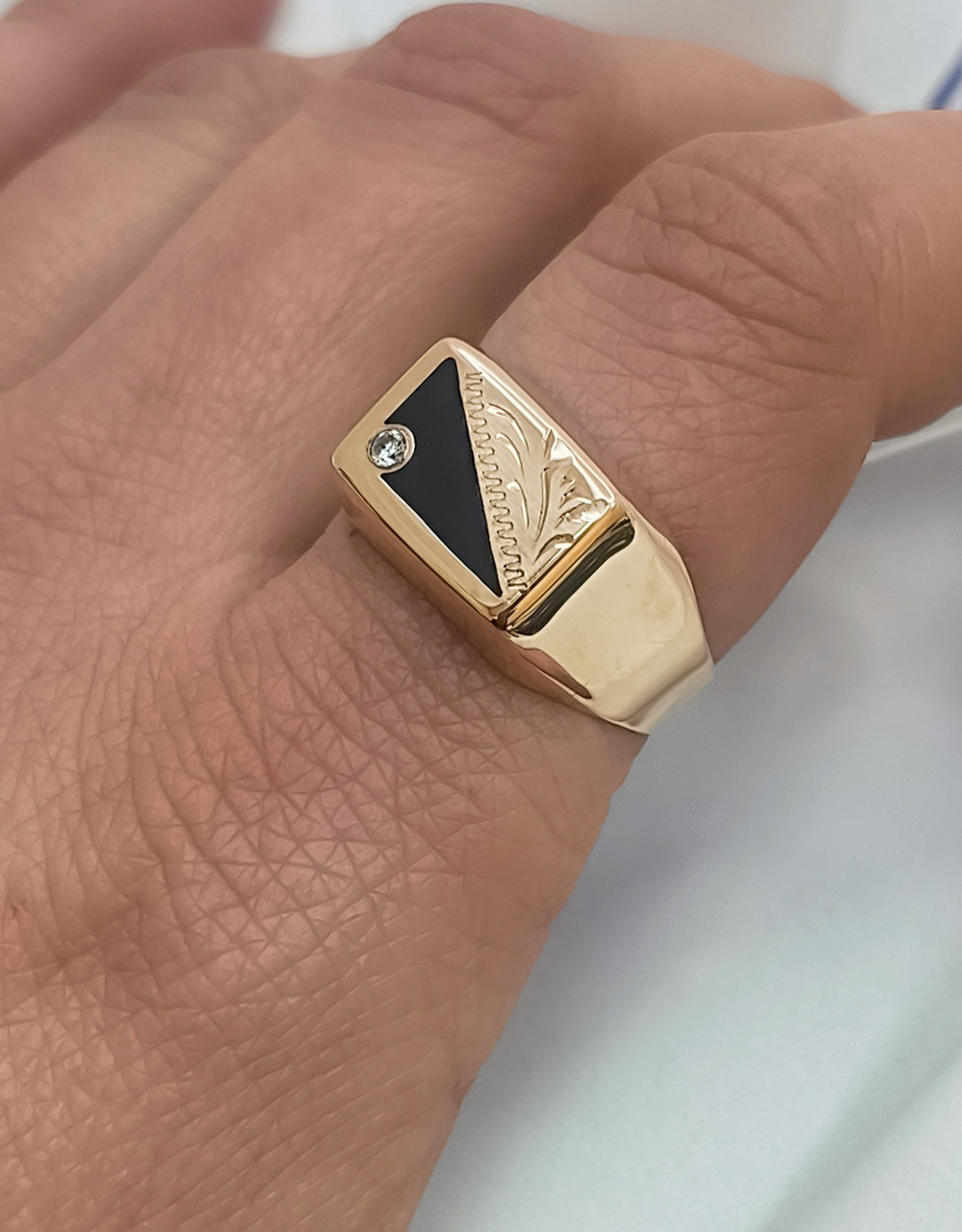 Чоловіча золота печатка 585 проби Ukr-Gold.com - Зображення 4