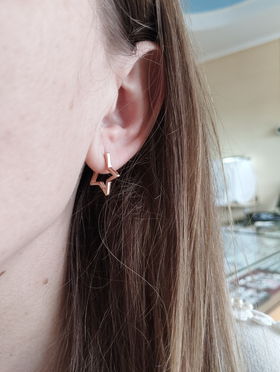 Золоті сережки зірка Ukr-gold - Зображення 2