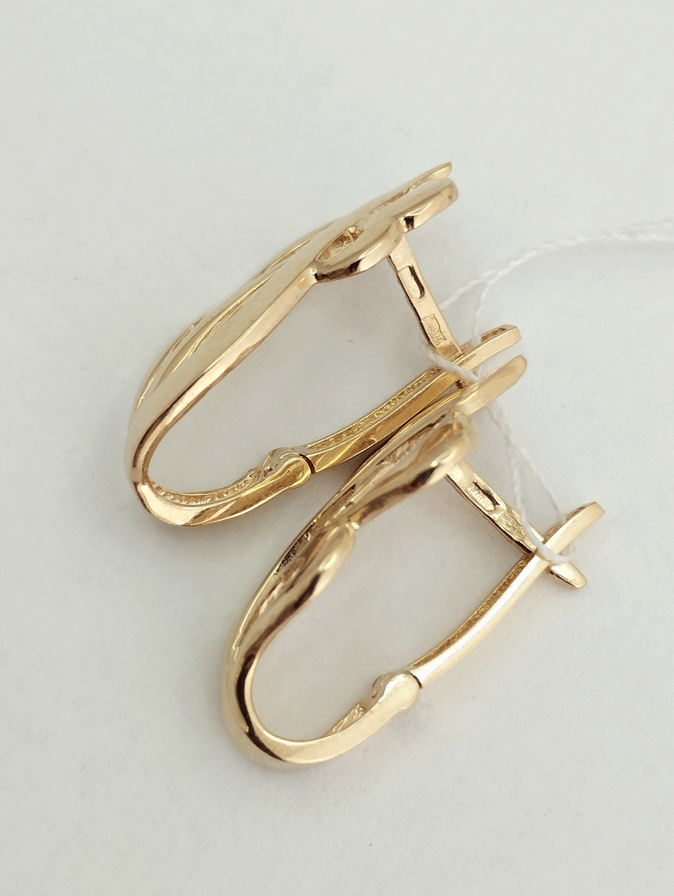 Золоті сережки без вставок Ukr-gold - Зображення 4