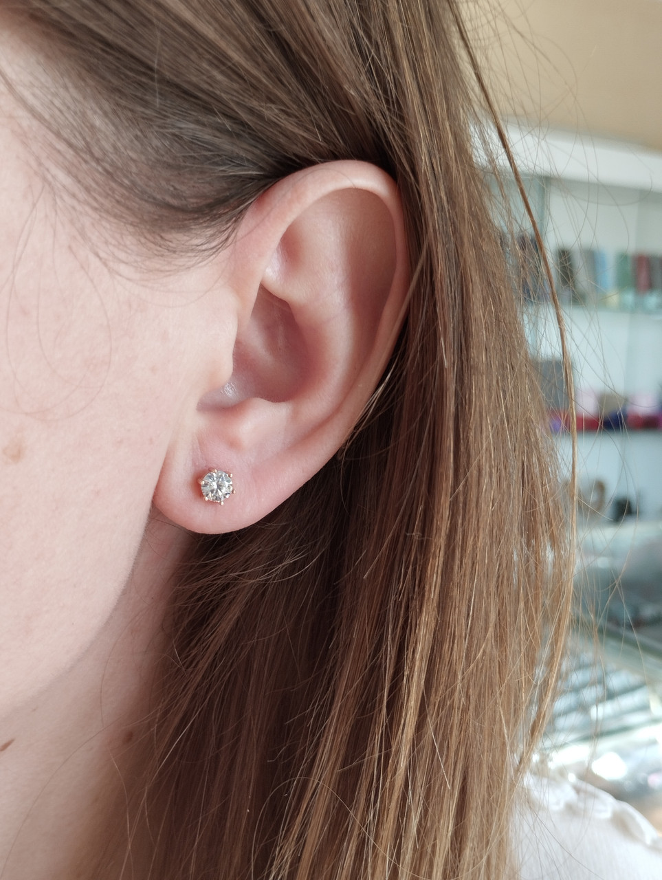 Золоті сережки гвоздики Ukr-gold - Зображення 3