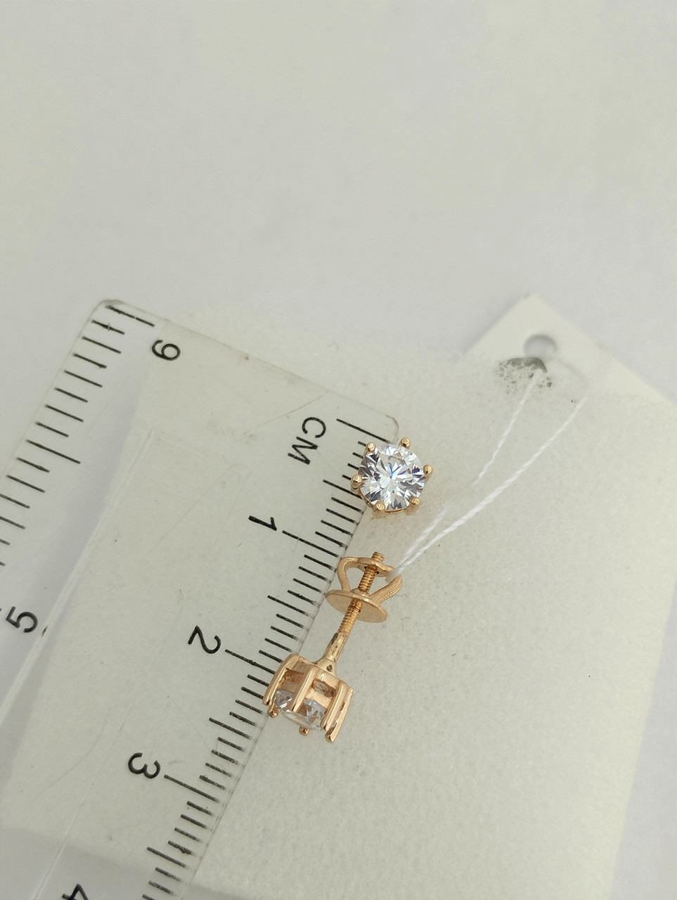 Золоті сережки гвоздики Ukr-gold - Зображення 2