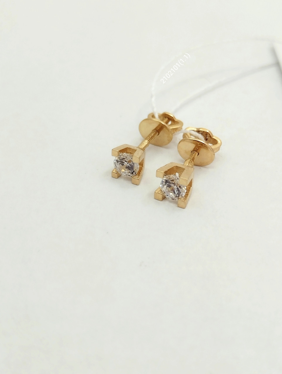 Золоті сережки пусети Ukr-gold - Зображення 2