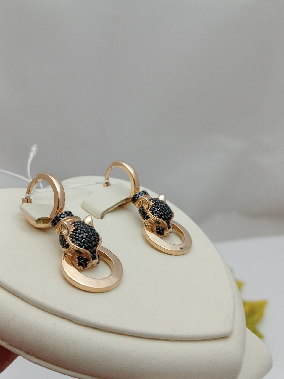 Золоті сережки Пантера Ukr-gold - Зображення 6