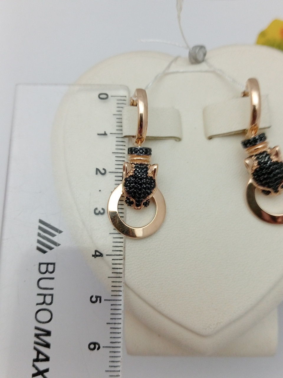 Золоті сережки Пантера Ukr-gold - Зображення 3