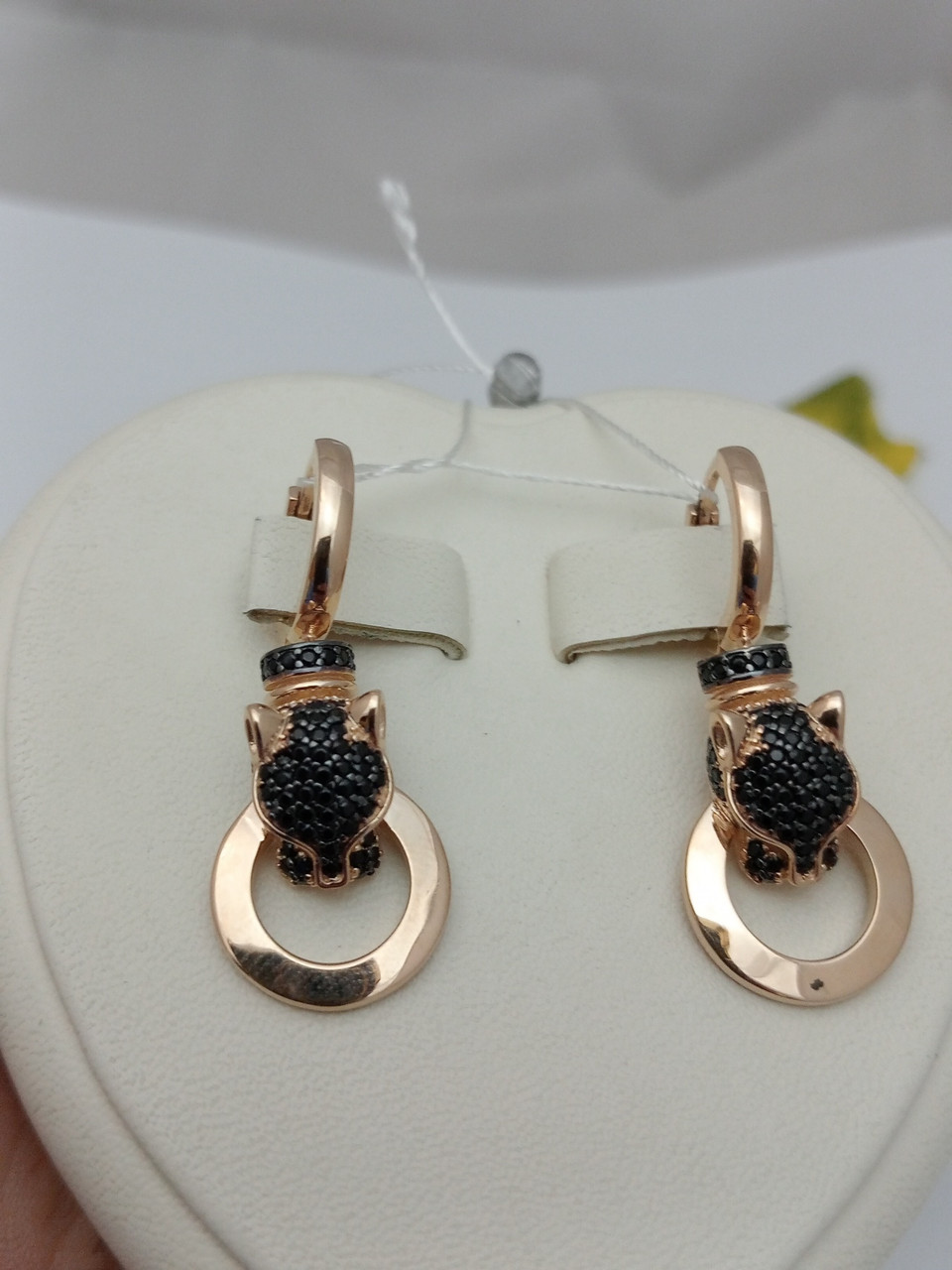 Золоті сережки Пантера Ukr-gold - Зображення 2