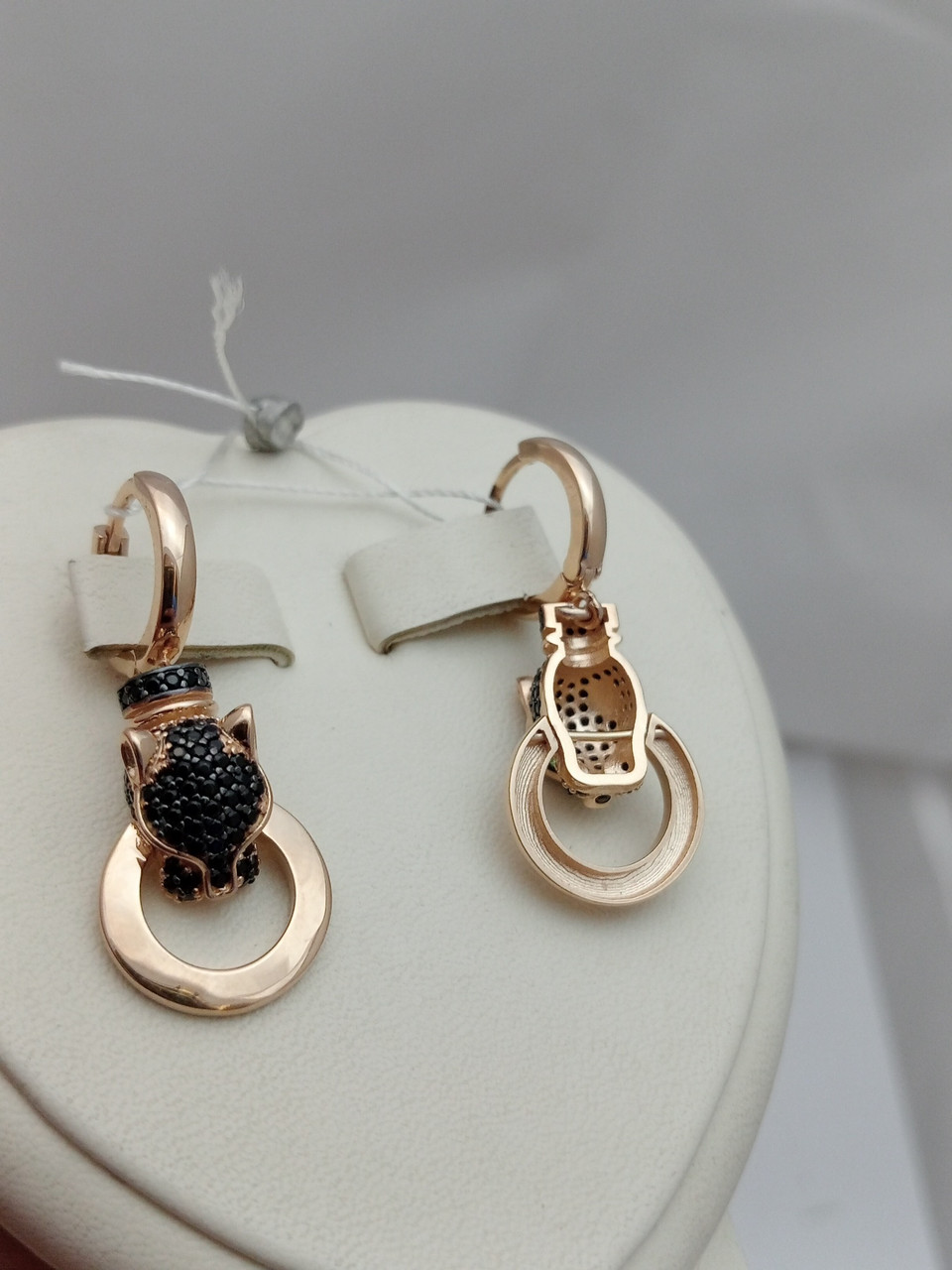 Золоті сережки Пантера Ukr-gold - Зображення 4