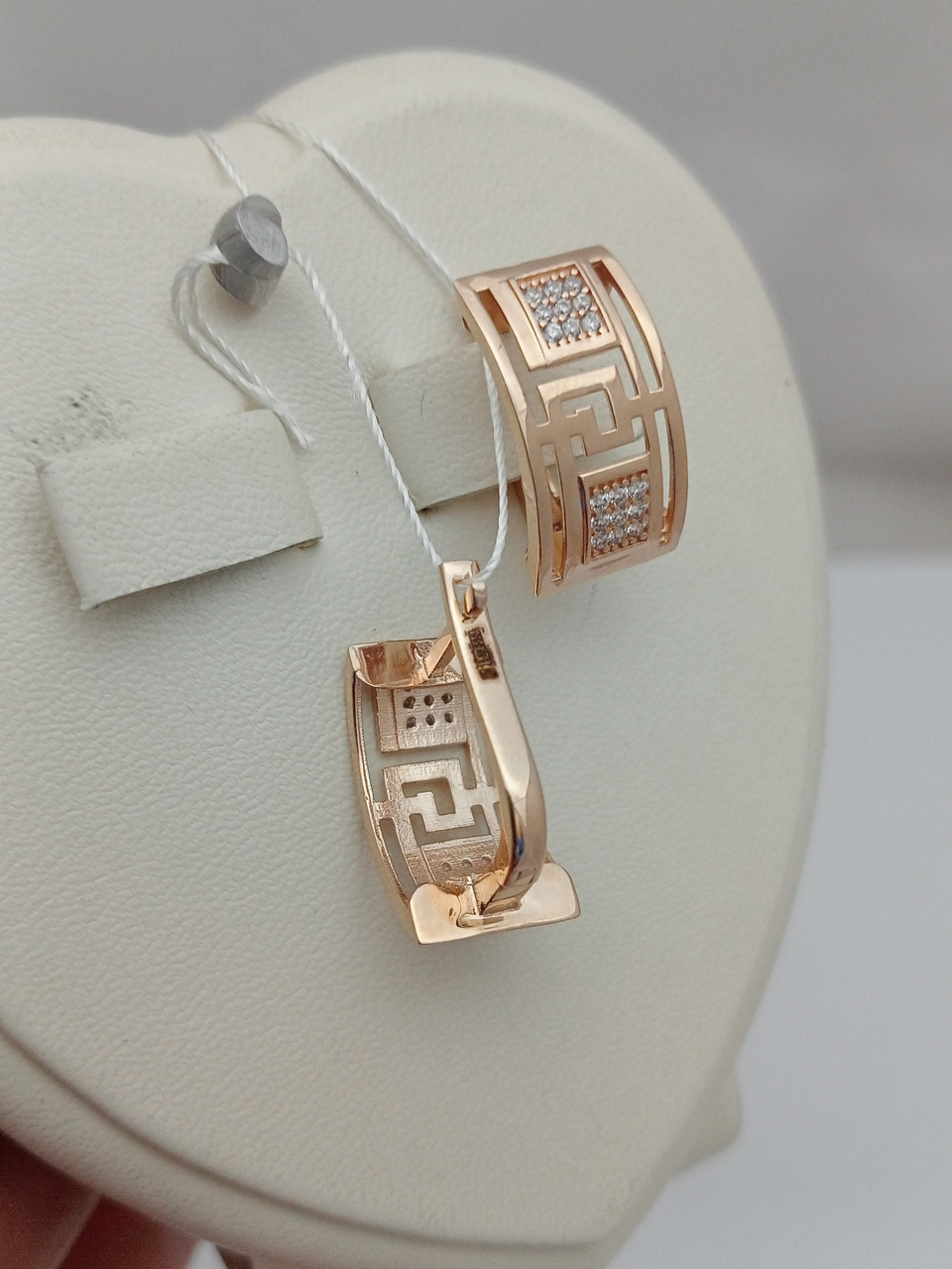 Золоті сережки з цирконієм Ukr-gold - Зображення 3